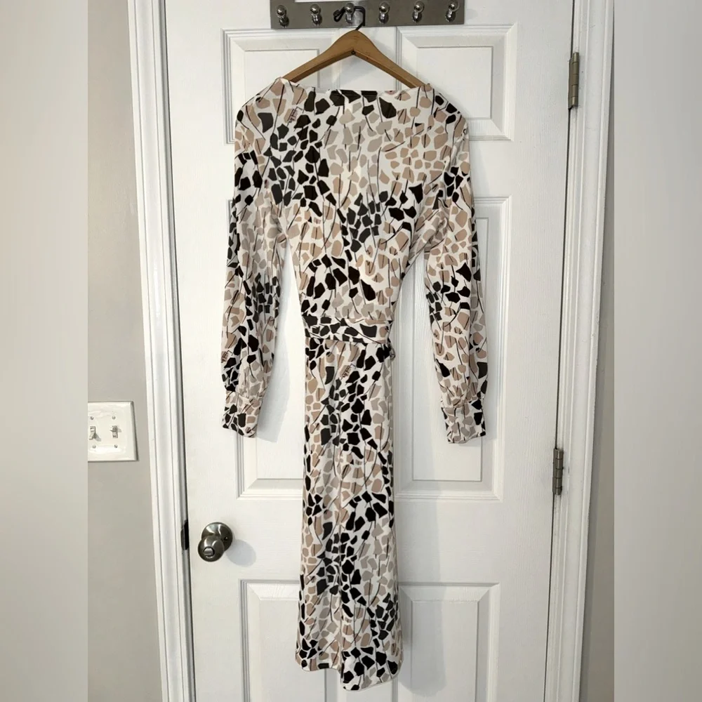 H&M x Richard Allen: Crêped Wrap-front Dress (Size S) - Picture 2 of 7